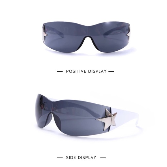 Luxury Brand punk sunglasses New Women Men 2000's Wrap Around Sun Glasses UV400 - Picture 5 of 13